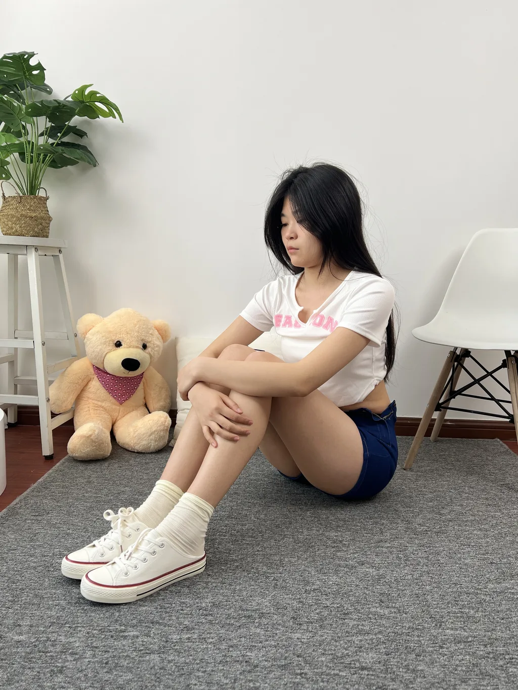 图片[2]-三禾摄影 NO.027 牛仔短裤 棉袜 帆布鞋[173P]-萌味圈