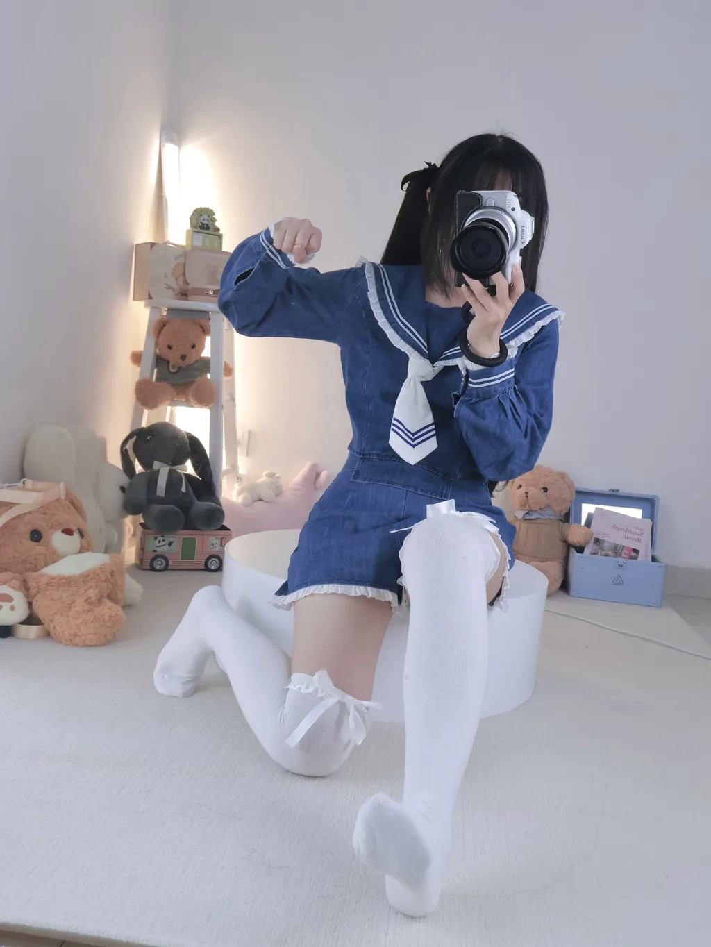 图片[2]-小羊蛋卷 003 白丝牛仔水手[8P]-萌味圈