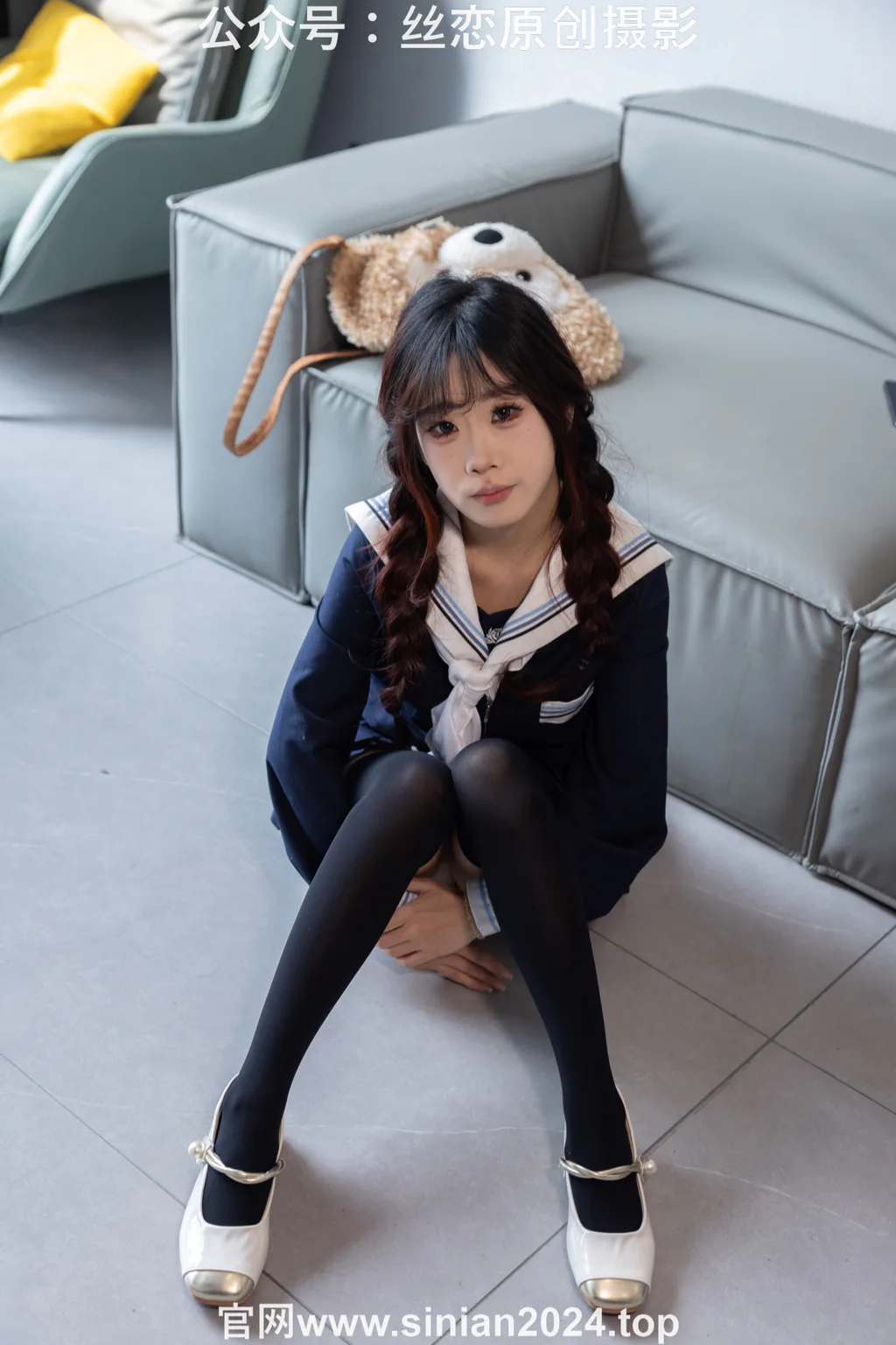 图片[34]-丝恋摄影 NO.017 小梦-学院风 jk连衣裙 黑色丝袜 白色小皮鞋[168P]-萌味圈