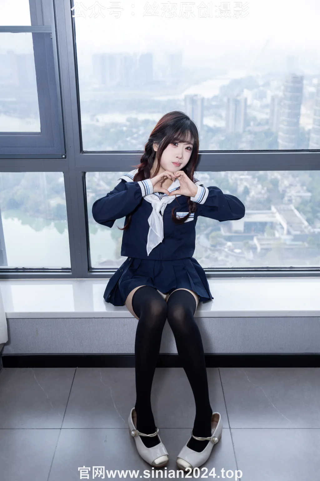 图片[52]-丝恋摄影 NO.017 小梦-学院风 jk连衣裙 黑色丝袜 白色小皮鞋[168P]-萌味圈