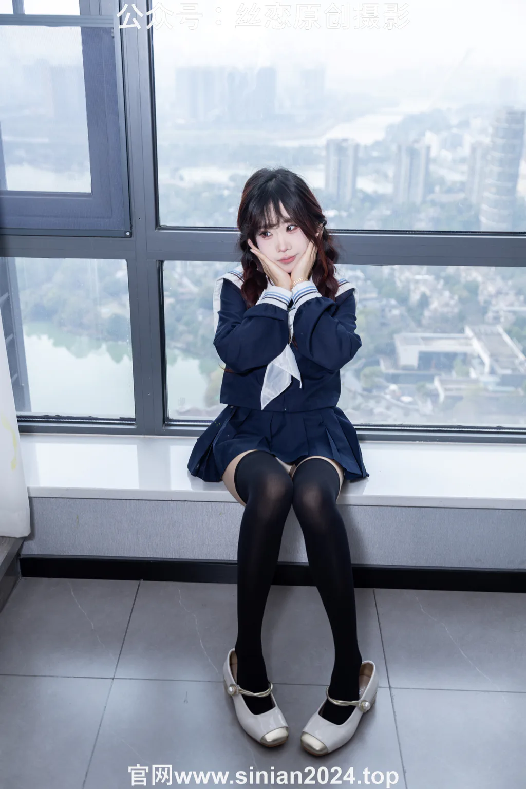 图片[54]-丝恋摄影 NO.017 小梦-学院风 jk连衣裙 黑色丝袜 白色小皮鞋[168P]-萌味圈