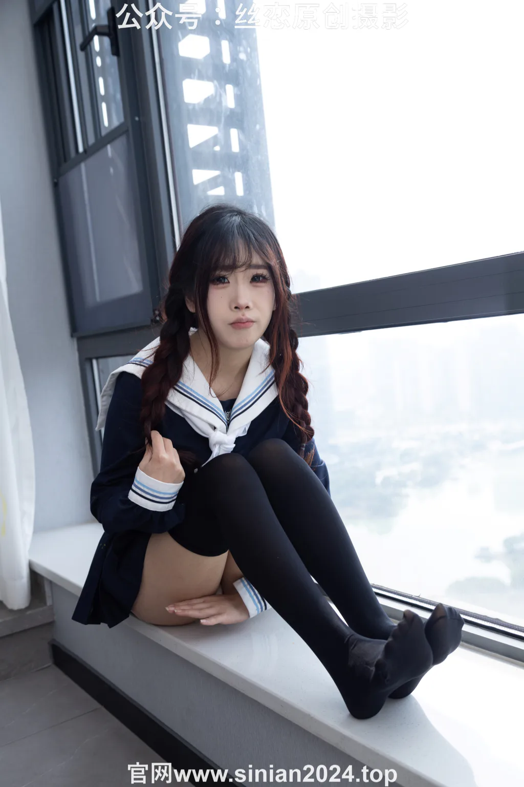 图片[77]-丝恋摄影 NO.017 小梦-学院风 jk连衣裙 黑色丝袜 白色小皮鞋[168P]-萌味圈