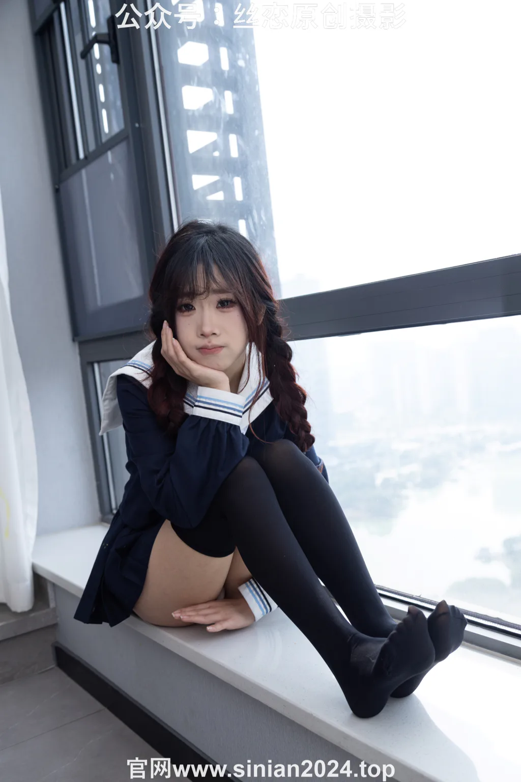 图片[78]-丝恋摄影 NO.017 小梦-学院风 jk连衣裙 黑色丝袜 白色小皮鞋[168P]-萌味圈