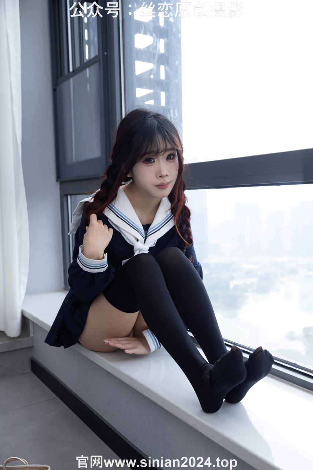 图片[79]-丝恋摄影 NO.017 小梦-学院风 jk连衣裙 黑色丝袜 白色小皮鞋[168P]-萌味圈