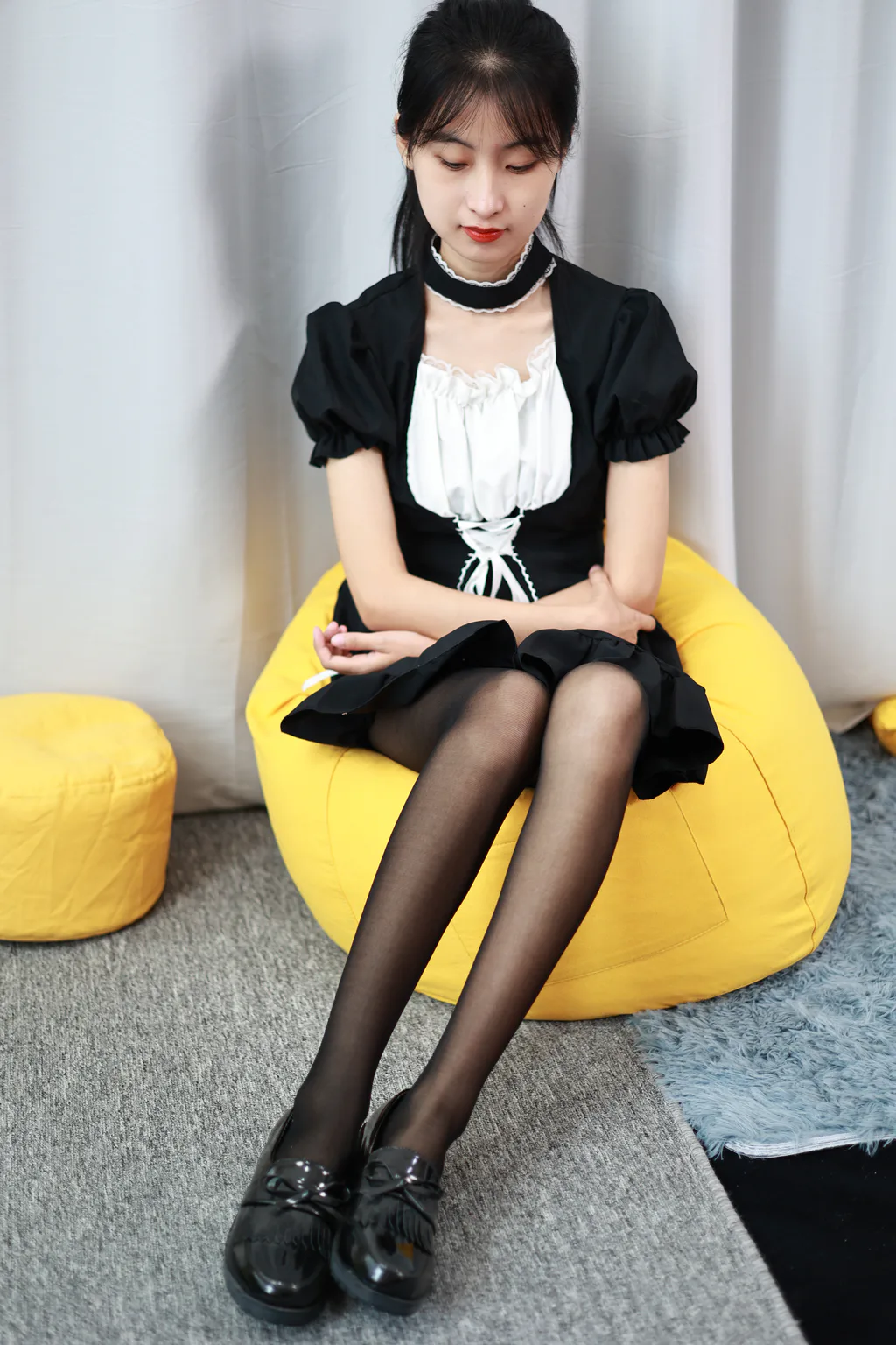 图片[2]-三禾摄影 NO.053 女仆装 黑丝 小皮鞋[177P]-萌味圈