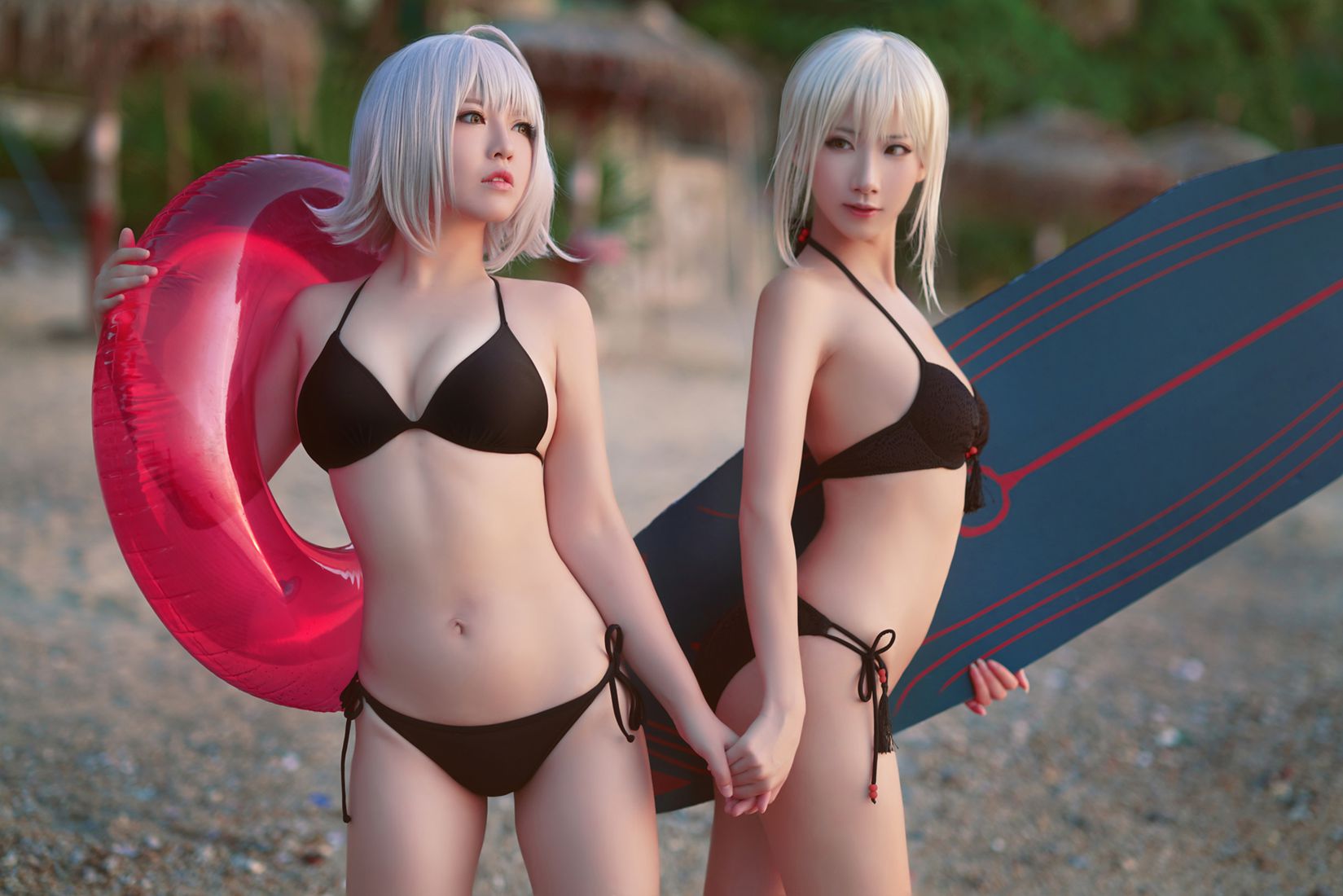 图片[2]-微博人气Coser@半半子&索索 海边泳装  在线浏览-萌味圈