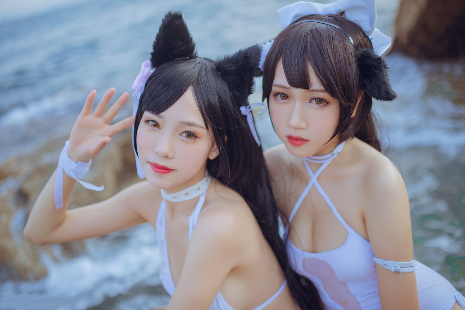 图片[2]-微博人气Coser@抖娘-利世 抖娘×不呆猫 獒犬海边泳装 在线浏览-萌味圈