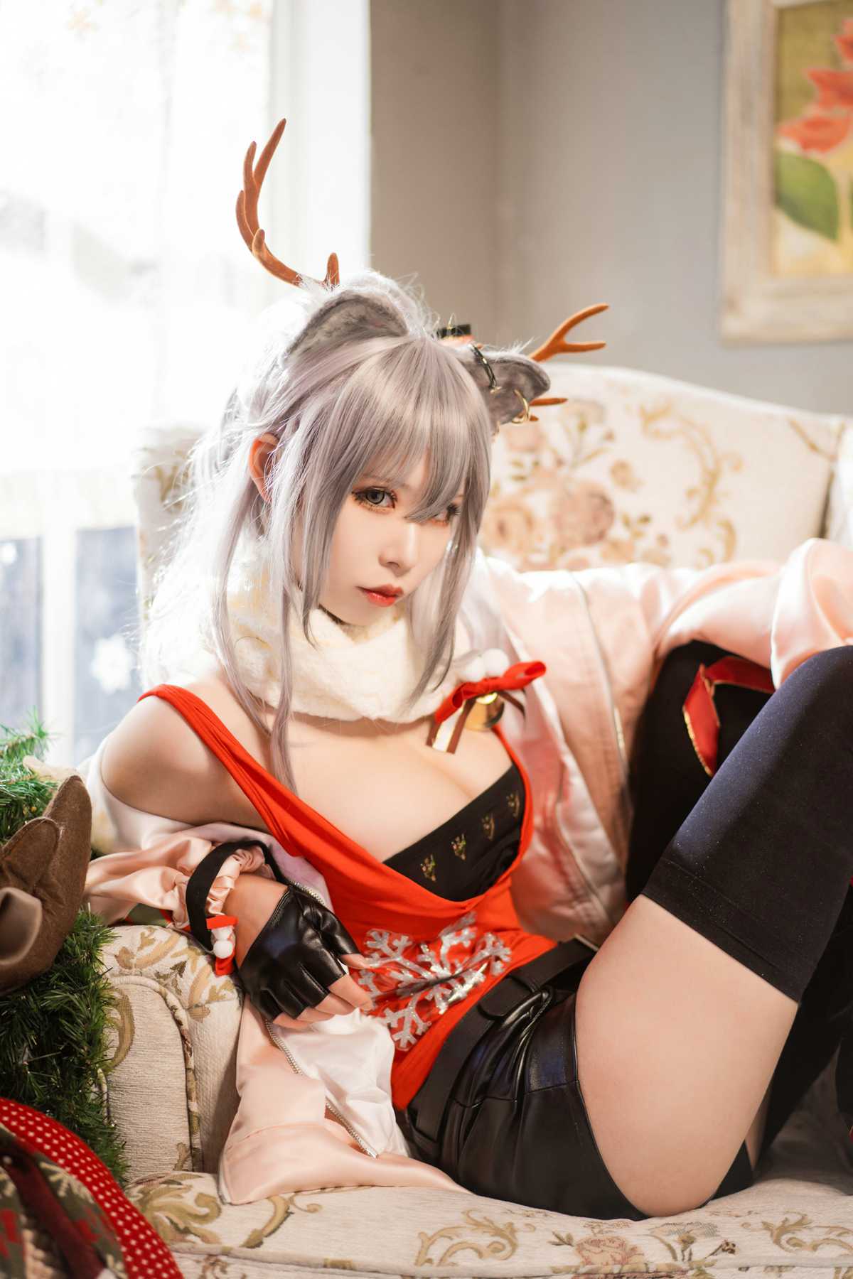 图片[2]-人气动漫Coser@爱老师_PhD 明日方舟厚礼圣诞 [26P]-萌味圈